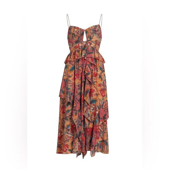 Ulla Johnson Dresses & Skirts - ULLA JOHNSON Renata Paisley ruffle midi dress